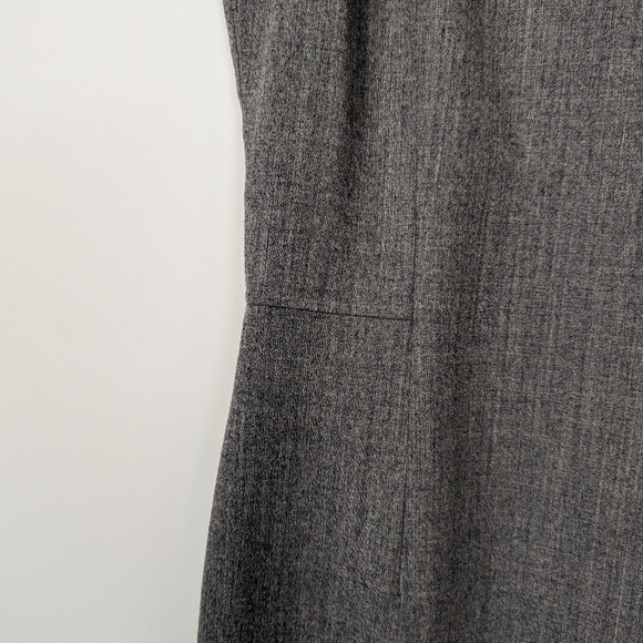 Anne Klein Classic Herringbone Sheath Dress Size 10 Grey 100% Wool (Fits like 6) - Picture 3 of 12
